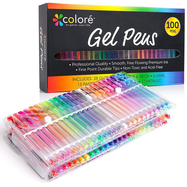 100 Colored Markers Adult Coloring Book, Drawing Markers Pens