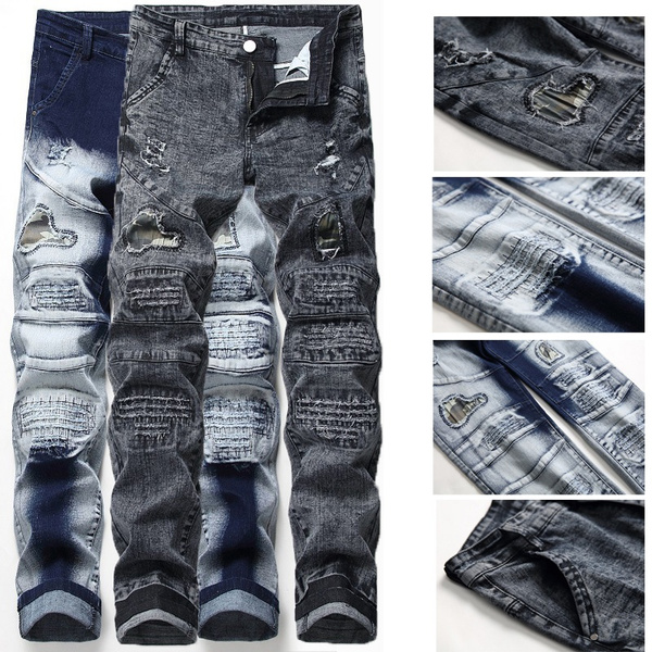 boys ripped biker jeans
