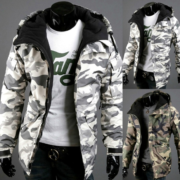 White hotsell camo coat