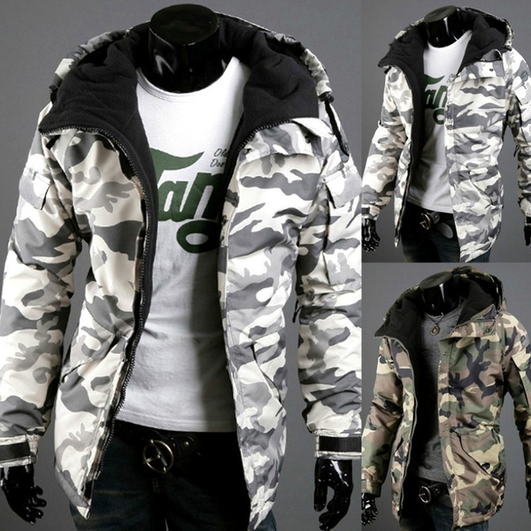 Camouflage Jackets for Men Autumn Casual Hoodie Military Tactical Jacket  Windproof Coat Hooded Camo Army Outwear