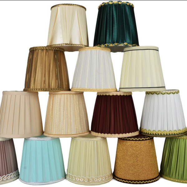 Small Lamp Shade Pleat Fabric Chandelier Ceiling Light Lampshade E14 Bulb Cover Wish - Ceiling Light Shades Fabric