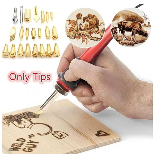 New 22Pcs Wood Burning Tool Kit Craft Set Soldering Pyrography Art Pen