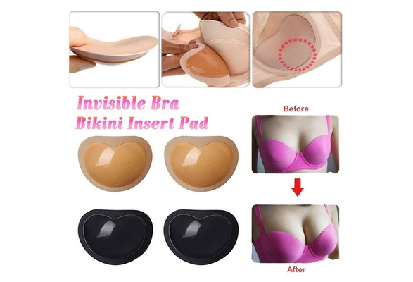 1Pair Women Foam Top Push Up Bra Pads Insert Breast Bikini SwimWear pad J0J6
