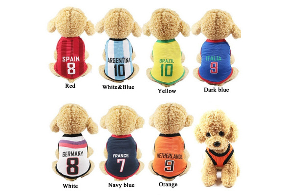 OIMG Dog Soccer Jersey Clothes Summer Sport Dog Football Shirts