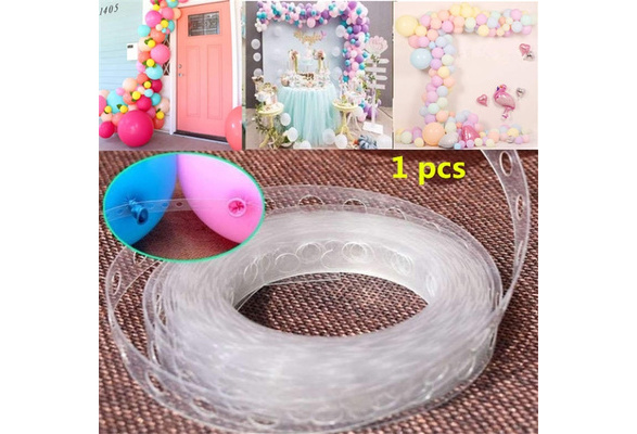 5m Transparent Balloon Decorating Strip Connect Chain DIY Balloon Arch Strip  Tape Decor Wall Backdrop for Celebration Birthday Baby Shower Event & Party  Bridal Wedding Anniversary Festival Decoration