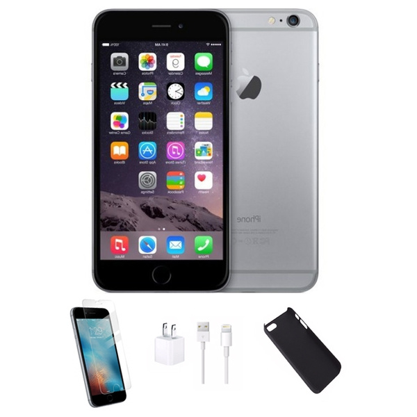 Apple Iphone 6 16gb Space Gray Unlocked Bundle Tempered Glass Case Refurbished Wish