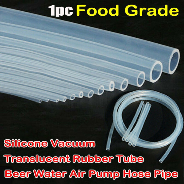 1M Safe Food Grade Clear Beer Silicone Tube Soft Rubber Translucent Hose Pipe_