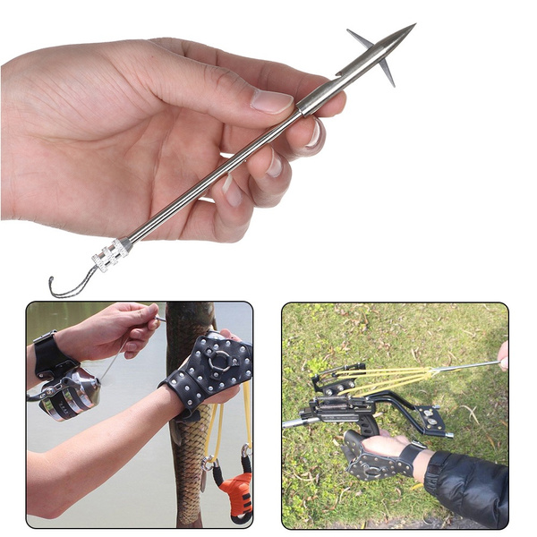 1 Pc New Stainless Steel Dart Arrow Shooting Fish Hunting Slingshot Fishing  Catapult Arrow Head