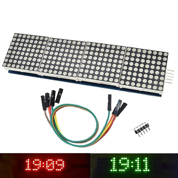 MAX7219 Dot Matrix Module Microcontroller 4 In One Display with 5P Line