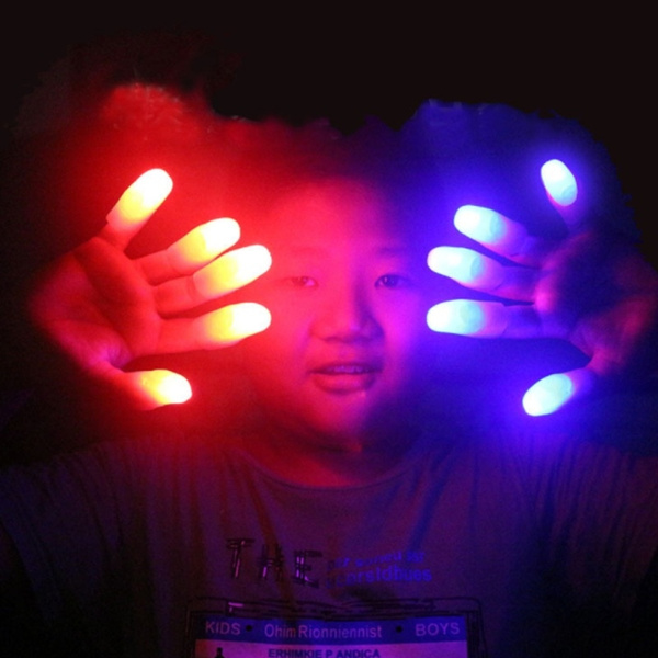 2*Super Bright Finger Lights Close Up Thumbs Fingers Trick Magic Light La Deko w 