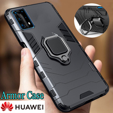 Luxury Shockproof Dustproof Protector Hard Armor + Soft Silicon Case Cover for Huawei P40 Pro P40 Lite P30 Pro P30 Lite P20 Pro P20 Lite P50 Pro Mate 20 Pro Mate 20 Lite Y5P Y6P Y7P Y9S Y9A Y7A Y5 Y6 Y7 Y9 2019 P Smart 2019 P Smart Z 360° Rotation Metal Ring Stand Phone Shell Coque Casing