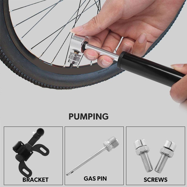 How to pump a bike tire with a shop needle