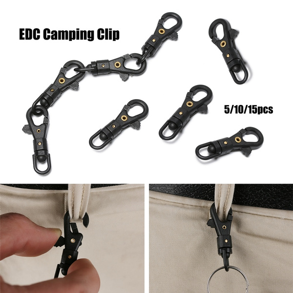 Climbing Carabiners Hiking Bottle Hooks Snap Spring Clasp EDC Keychain Clips 