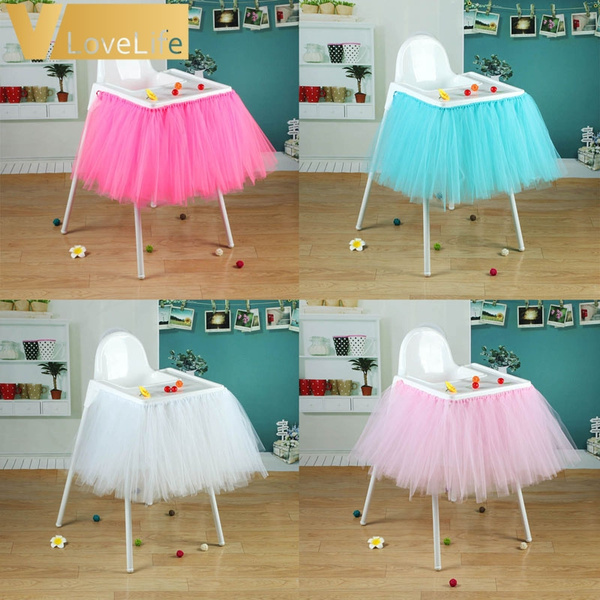 2 Pcs Tulle Chair Cover Long Bow Ties Mesh Fluffy Tutu Chair Skirt  Slipcoverswhite  Fruugo IN