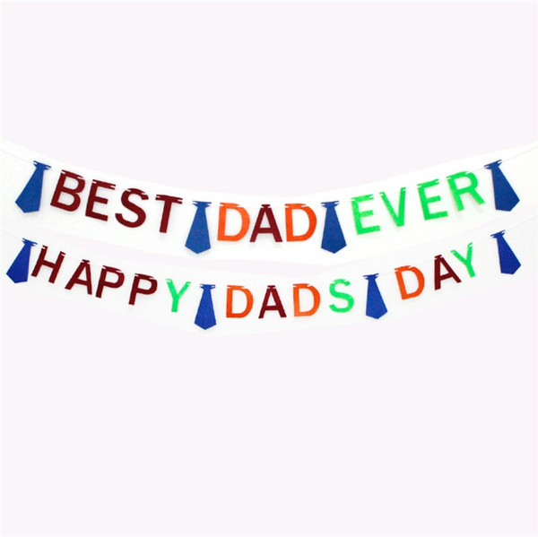 Happy Dads Day Greetings Banner Necktie Paper Garland for Fathers Day ...