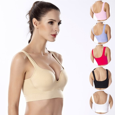 New Wire Free Bras for Women Push Up Bra Solid Color Bra Simple
