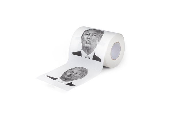 Funny Gag Gift & Souvenir Set of 2 Rolls Donald Trump Toilet Paper Roll 
