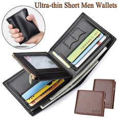 leather wallet, shortwallet, clutch purse, leather