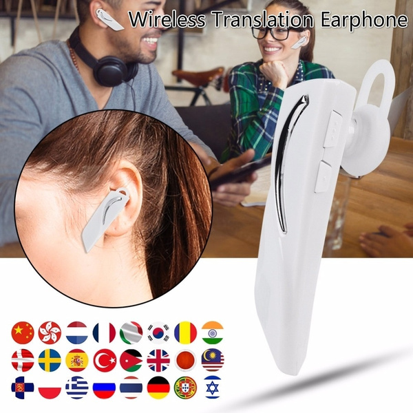 Portable Headphone Translator Wireless Bluetooth 5.0 Translation Headset 20 Languages Instant Translator Business Voice Interpreter