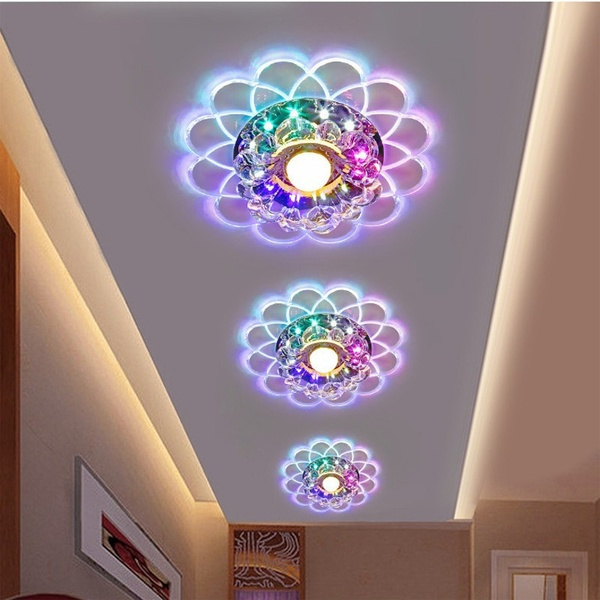 Modern Crystal Led Ceiling Lighting, Modern Hallway Light Fixtures