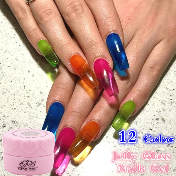 Jelly Nails Jellies Glass Candy Nails Summer Attribute Translucent Neon Color Uv Nail Gel Polish Wish