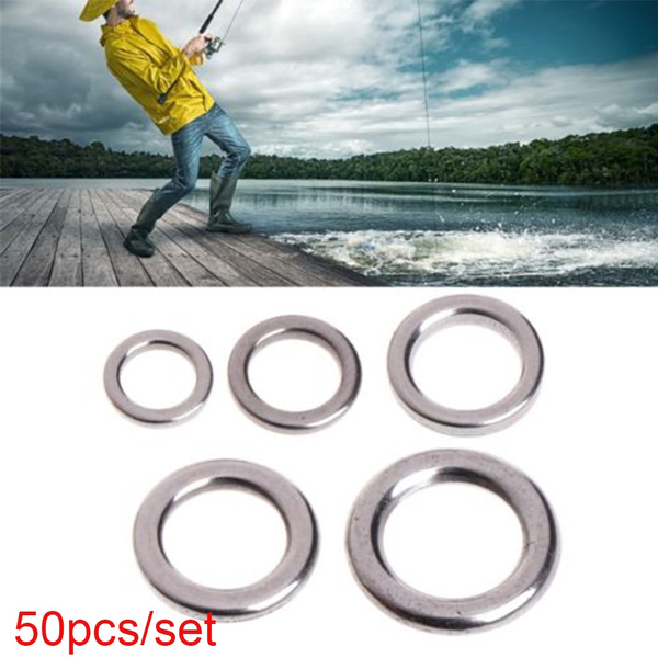 High Quality Stainless Steel Fishing Split Rings Fish Connector Swivel Snap 
