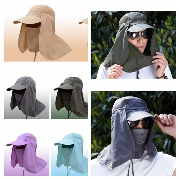 Outdoor Flap Caps Sportswear Sport Hat Hiking Visor Hats UV Protection Face  Neck Cover Fishing Cap