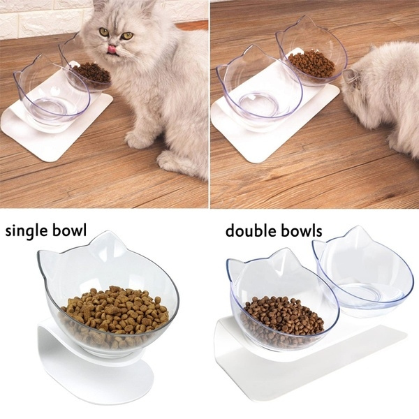 double cat food bowl