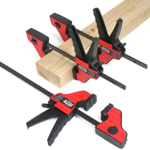 2*Heavy Duty F-clamp Wood Working Quick Grip F Style Bar Plastic Grip Wood Clamp 