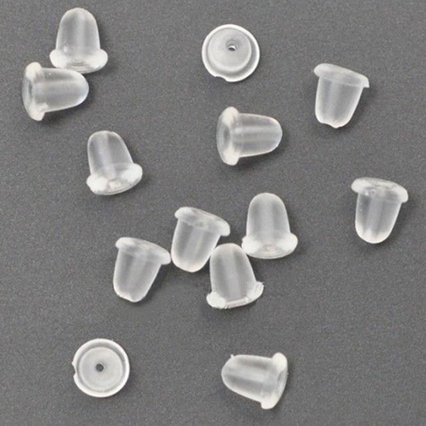 Plastic or rubber earring backs - LOX