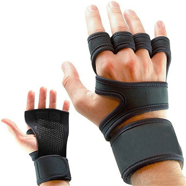 Gym Workout Weight Lifting Body Building Training Fitness Gloves with Strap 