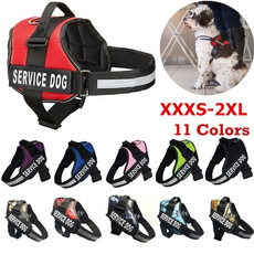 2019 New Comfortable Service Dog Strap with Pet Training Vest, Reflective Patch for 12 Colors of Large, Medium and Small Dogs