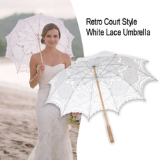 whiteumbrella, Umbrella, Lace, Handmade