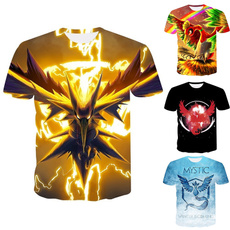 Plus Size, Mystic, Pikachu, summer t-shirts