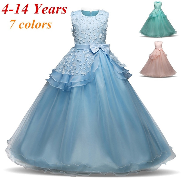 Shop Generic 5-14 Years High-end Girls Wedding Party Lace Girl Dress  Bridesmaid Clothes Princess Gowns Teen Girl Red Tulle Evening Dresses  Online | Jumia Ghana