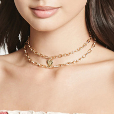 clavicle  chain, Chain Necklace, Love, Jewelry