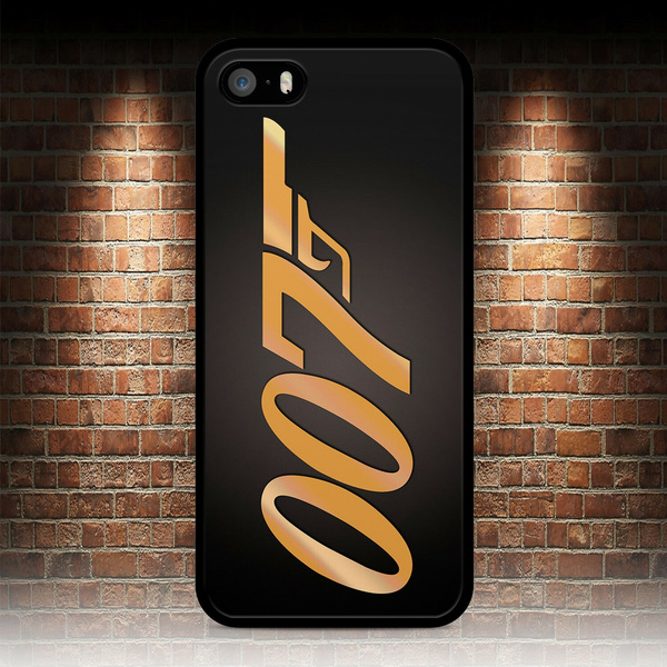 JAMES BOND 007 GOLD BACK PHONE CASE IPHONE 4 4S 5 5S SE 5C 6 6S 7 8 PLUS X