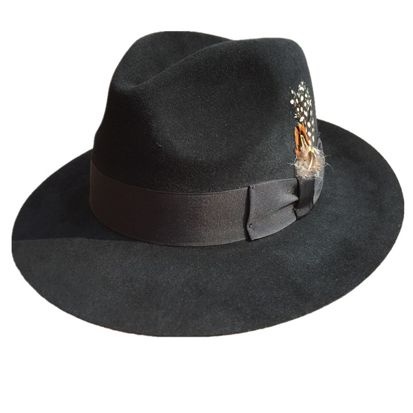 Luxury Angora Rabbit Fedora Hat 