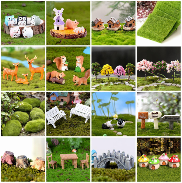 3x Miniature Fairy Garden Ornament Decor Pot DIY Craft Accessories Dollhouse Cha 