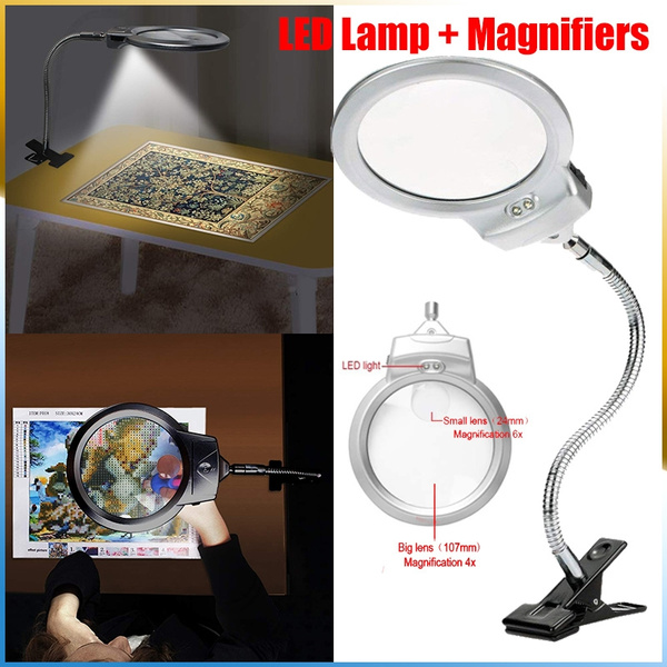 LED Light with Magnifiers for Diamond Painting Cross Stitch Tool Accessory