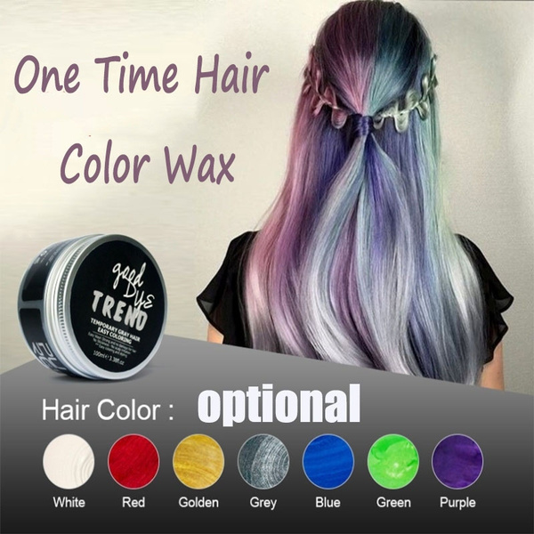 PURC 7 Colors Optional Disposable Hair Dye with Purple, Blue and Red Colors  No Hurt To Hair（could Be Cleaned By Shampoo） | Wish