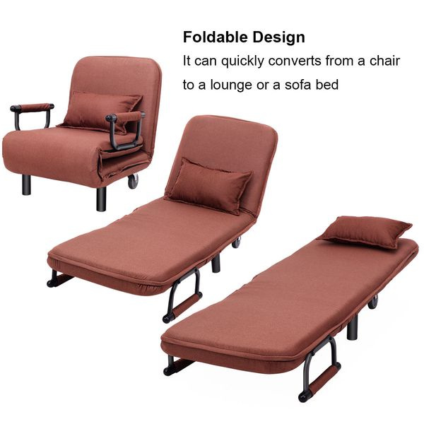 Convertible Sofa Bed Folding Arm Chair, Folding Lounge Chair Sofa Bed Convertible