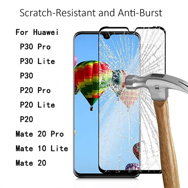 Huawei P30 Pro Mate 20 Pro Lite P20 estuche cubierta protector de pantalla de vidrio templado 