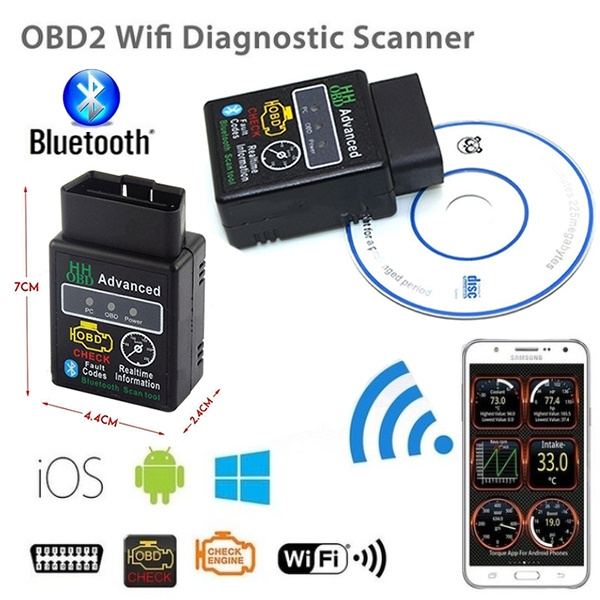 ELM327 V2.1 OBD2 Bluetooth Car Scanner Android Auto Torque Diagnostic Scan Apply