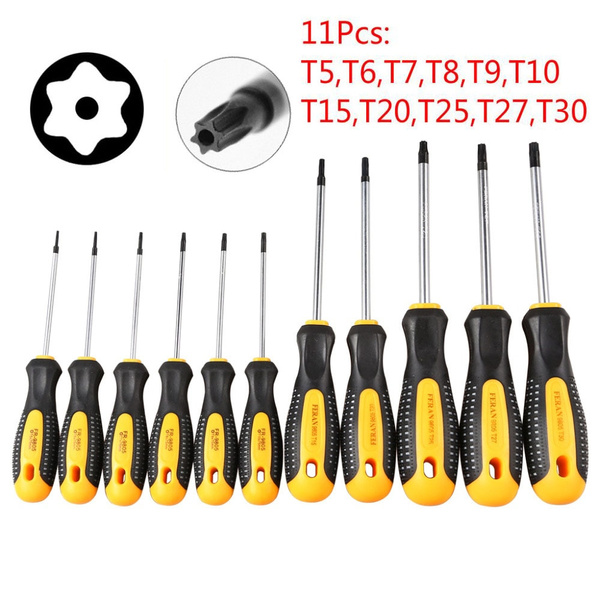 TS8 Security with hole Screwdriver Torx Hexalobe Size 8 10 Pack 