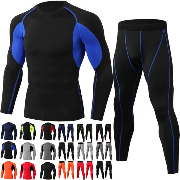 Men's Sports Wear Running Suits Workout Clothes Long Sleeves Fitness Tight  Leggings Tute Sportive Uomo Sudaderas Hombre Felpa Uomo | Wish