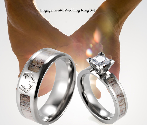 Beautiful Antler wedding ring reviews for Girl Friend