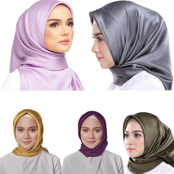 Muslim Silky Satin Breathable Bandana 