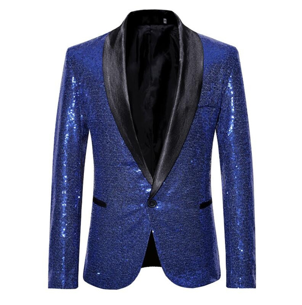 Glitter blazer men Clearance