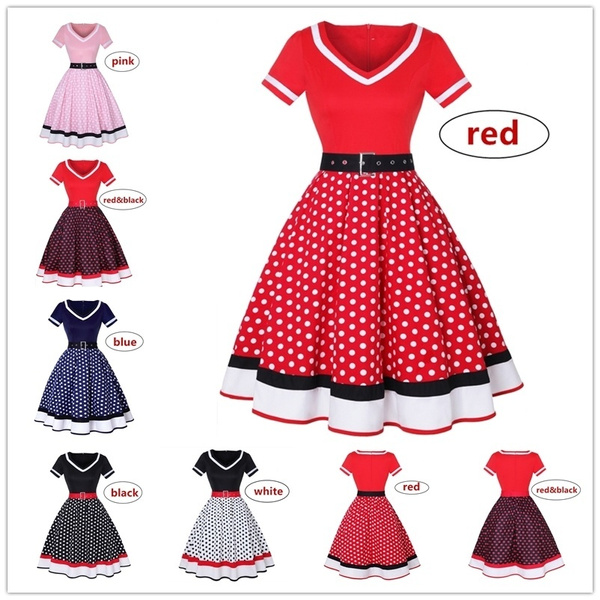 Retro Pin Up 1950s Polka Dot Rockabilly 
